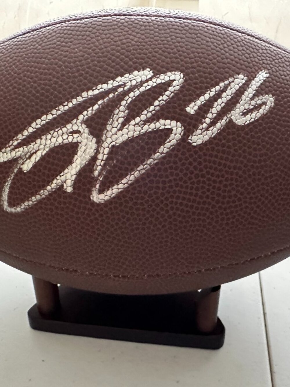 SAQUON BARKLEY SIGNED PHILADELPHIA EAGLES AUTOGRAPHED WILSON FOOTBALL W/COA 863